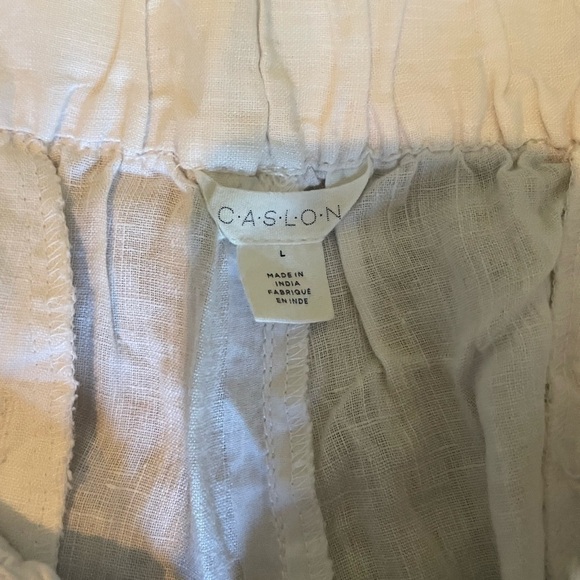 CASLON white belted linen pants - Picture 12 of 14